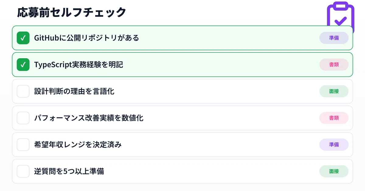フロント転職セルフチェック