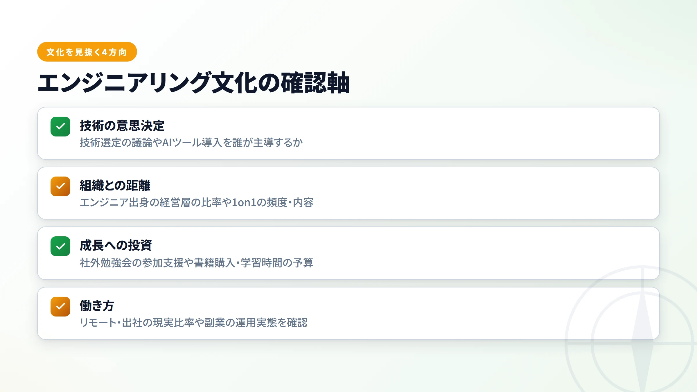 準備した質問でミスマッチが減る