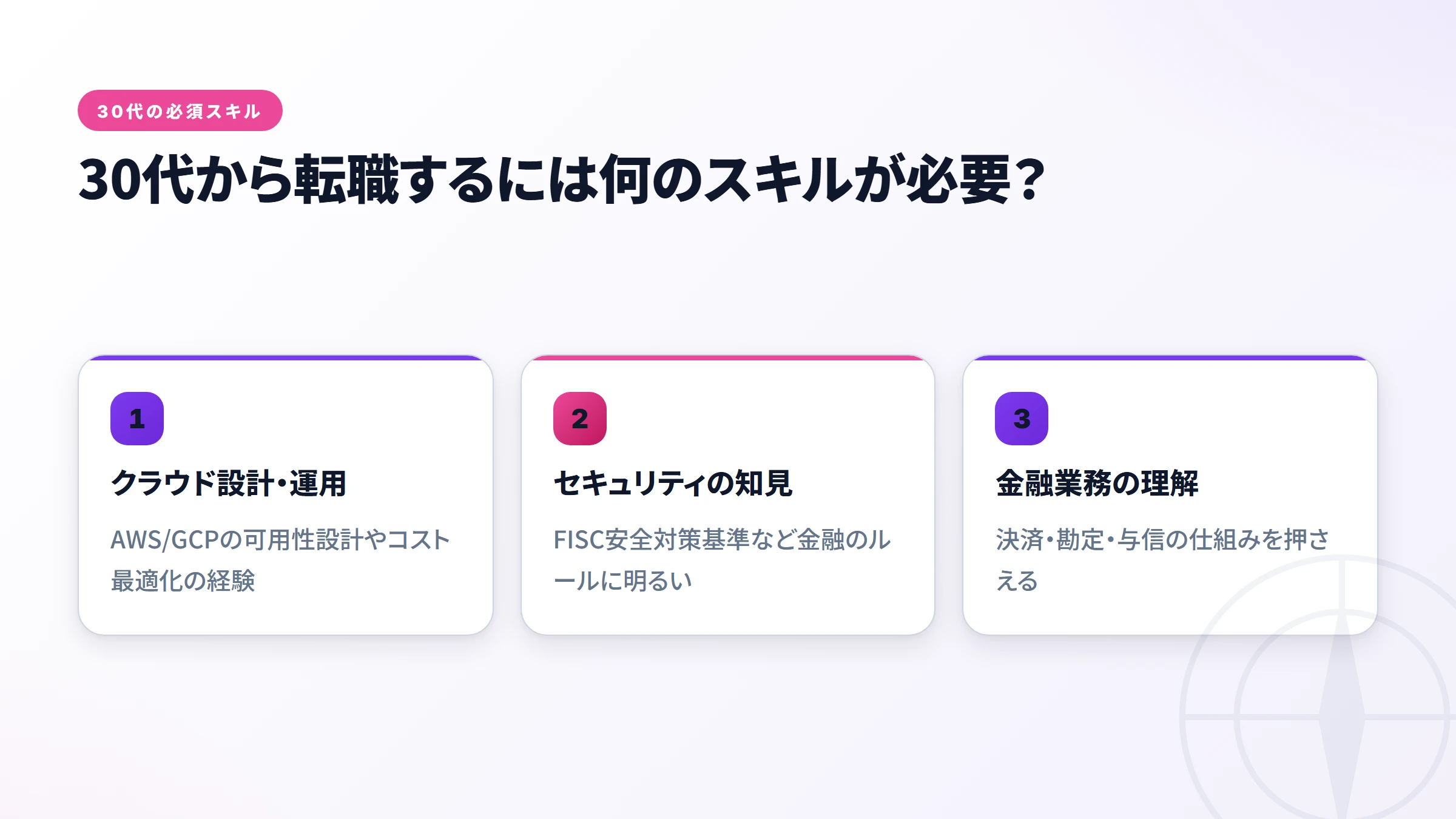 30代から必要な3つのスキル軸