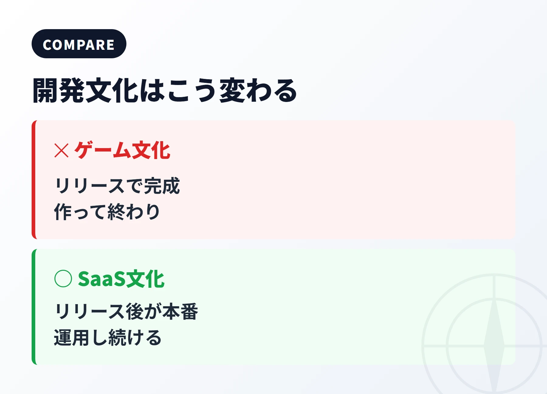 ゲーム業界からWeb系・SaaSへ移ると変わる開発文化のビフォーアフター