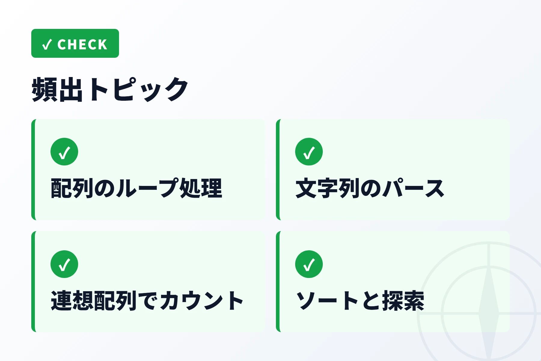 コーディング試験の頻出トピック