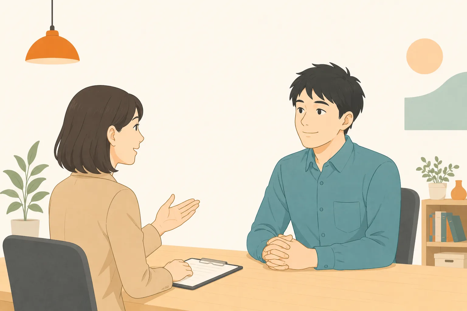 面接の対話のイメージ